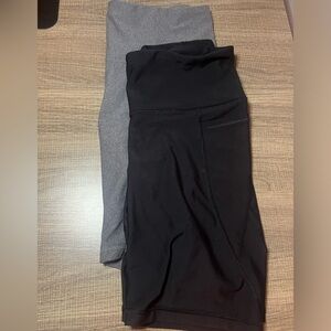 Old Navy High Rise Powersoft Bike Shorts Size L (Set of 2)